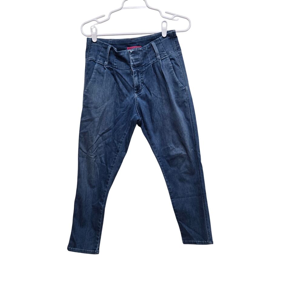 Alice + Olivia Pleated Tapered Trouser Jeans Blue Estimated 4 6